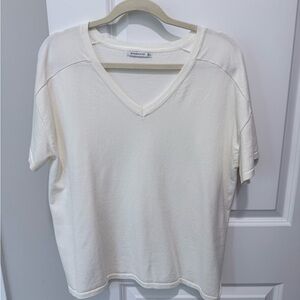 Staccato Cream V-Neck Short Sleeve Top